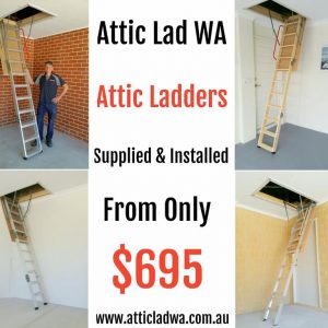 loft ladders with handrail