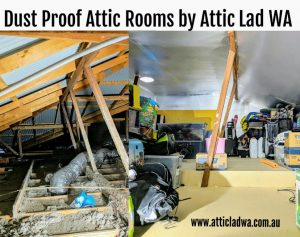 Dust proof attic storage room